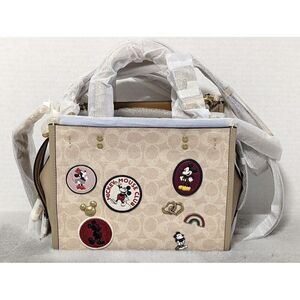 COACH X Disney Mickey Minnie Rogue 25 Bag Signature Canvas w/ Patches NWT !